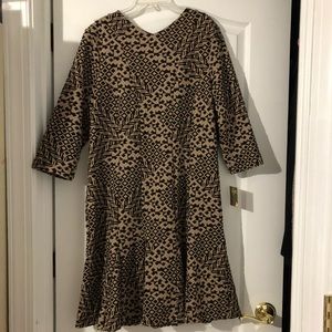 3/4 sleeve midi dress